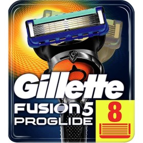 تصویر Gillette تیغ اصلاح فیوژن 5 پروگلاید قطعات یدکی 8 تایی X 3 بسته 