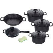 تصویر سرویس قابلمه چدن نالینو مدل دیو ۹ پارچه 