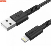 تصویر کابل شارژر لایتینگ 2 متر راپاور CB042 Ravpower Nylon Yarn Braided Lightning Cable, 2 m- Rp-Cb042