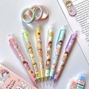 تصویر خودکار کلیکی فانتزی طرح دخترک شیطون نوک0.5 پنج دهم رنگ جوهر مشکی - سبز 