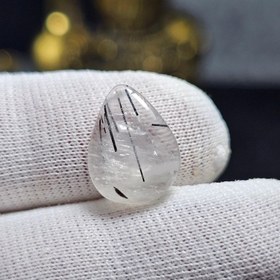 تصویر نگین سنگ طبیعی در مویی معدنی کد 34807 