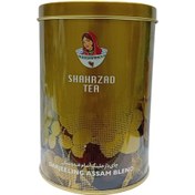 تصویر چای شهرزاد دارجلینگ آسام هندوستان قوطی فلزی 325 گرمی 