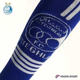 تصویر جوراب فوتبال ساق بلند حوله ای پسرانه 5 تا 12 سال استقلال 