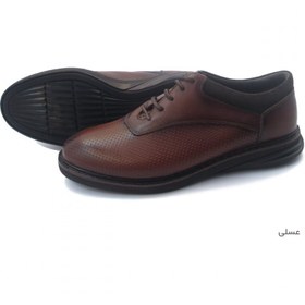 تصویر کفش مردانه چرم طبیعی آتیلا عسلی ارسال رایگان با گارانتیATEILA 
