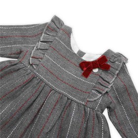 تصویر پیراهن دخترانه نخی خاکستری فیورلا Fiorella مدل دلانا کد 23504 