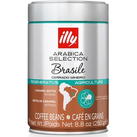 تصویر دانه قهوه ILLY قوطی 250 گرم مدل BRASILE illy Espressobohnen Arabica Selection Brasilien 250g