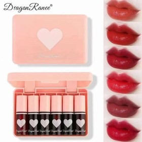 تصویر پک تینت قلبی دراگون رانی 6 عددی Dragon ranee lip stick