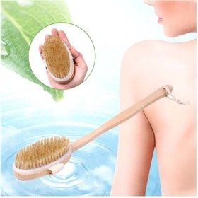 تصویر برس حمام چوبی دسته بلند رنگ بژ برند generic Wooden Long Handle Bath Brush Beige