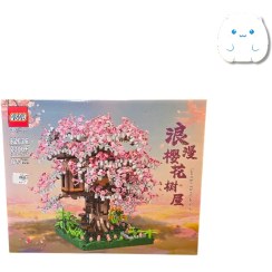 تصویر لگو ساختنی درخت شکوفه گیلاس (Cherry Blossom) QS08 – مدل دکوراتیو 2000+ قطعه 