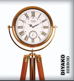تصویر ساعت ایستاده دیاکو هیربد عمده کارتن 1 عددی ارتفاع قابل تنظیم جنس بدنه چوب وفلز رنگ طلای ا clock DIYAKO HIRBOD Talai clock DIYAKO HIRBOD Talai