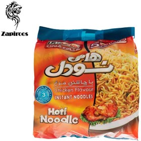 تصویر بسته 5 عددی رشته فوری ( نودل) هاتی کارا با چاشنی مرغ 