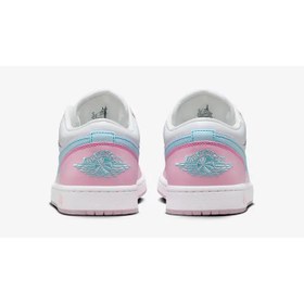 تصویر کتونی نایک جردن وان لو پنجه صورتی Nike Jordan 1 Low SE Paw Print Pink Foam