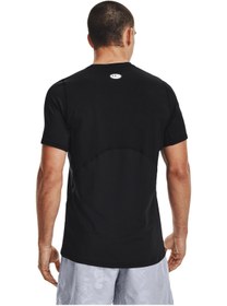 تصویر Under Armour یقه گرد مسطح سیاه مرد سفید T shirt 1361683 Ua Hg Armor SS نصب شده 