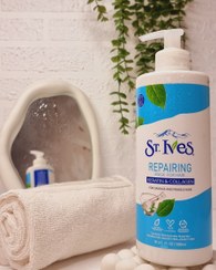 تصویر ماسک مو ST Ives سری کراتین و کلاژن 