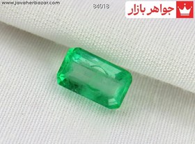 تصویر نگین زمرد کلمبیا طبیعی رنگ تقویت شده کد 84018 