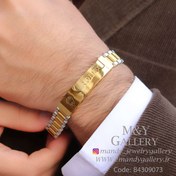 تصویر دستبند مردانه رولکس پلاک دار 
