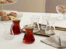 تصویر ست چایخوری 6 عددی انگلیش هوم مدل Basel سایز 160 میل شفاف Basel Glass 6 pcs Tea Glass 160 ml Transparent