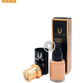 تصویر کرم پودر پد دار لاکچری کوین ۵۱۴ حجم 30 میلی لیتر LUXURY COIN Balance Natural Liquid Foundation 514