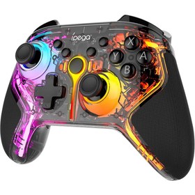 تصویر دسته بازی بلوتوثی IPega PG 9666 iPEGA PG-9666 RGB Wireless Game Controller for Switch PS3/PS4 Android iOS PC Dual Motor Vibration Turbo Bluetooth Gamepad