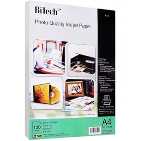 تصویر کاغذ گلاسه A bitech 108 gr 100 sheet glossy paper A bitech 108 gr 100 sheet