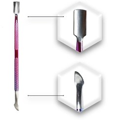 تصویر عقب زن فلزی کوتیکول ناخن کروم سولینگن 