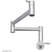 تصویر شیر قابلمه پرکن دیواری نوبل مدل فونیکس دو اهرم (تک حرارته) کروم Nobel-faucet-phoenix-pot-filler-two-lever-wall-mounted-chrome