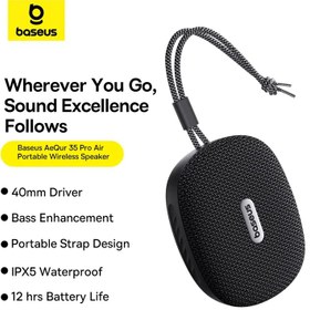 تصویر اسپیکر بلوتوثی قابل حمل بیسوس مدل AeQur 35 Pro Baseus AeQur 35 Pro Air Portable Wireless Speaker A20077600127-00