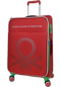 تصویر چمدان و ساک قرمز مردانه زنانه پارچه لوکس Benetton Ultra Light 2 مجموعه بزرگ پسر کابینت Bnt2200 بنتون اورجینال United Colors of Benetton 