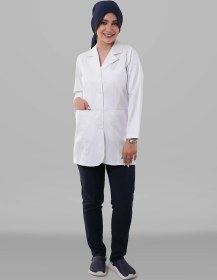 تصویر روپوش زنانه مدل کتی Womens White Lab Coat Koti