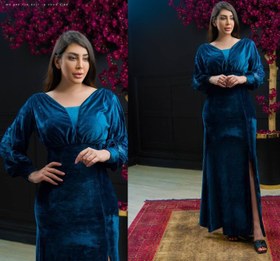 تصویر لباس مجلسی و شب ماکسی مدل سارگل - خردلی / سایز3-46/48 Dress and long night