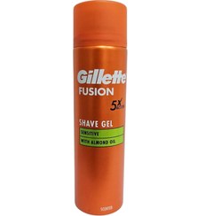 تصویر ژل اصلاح پوست حساس SENSITIVE فیوژن ژیلت Gillette FUSION حجم 240 میل 