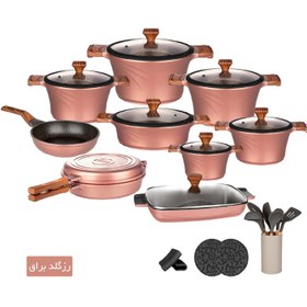 تصویر سرویس قابلمه تیتانیوم کاندید مدل سزار (28 پارچه) Candid Titanium Caesar Cookware-Set 28 Pcs