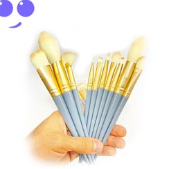 تصویر ست براش آرایشی ۱۰ تیکه الیاف طبیعی 