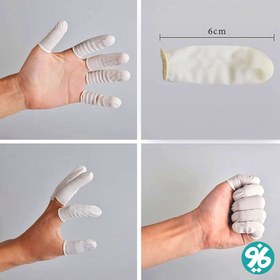 تصویر دستکش لاتکس انگشتی ضد الکتریسیته ساکن بسته ۱۴۴ عددی 