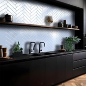 تصویر کاشی مترویی سرامیتو سایز ۷.۵ در ۳۰ پرسلان براق 