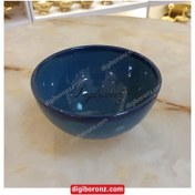 تصویر کاسه سفالی آبگوشت آبی ساده Simple blue broth clay bowl