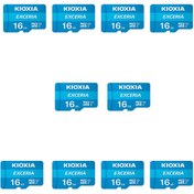 تصویر کارت حافظه‌ microSDXC کیوکسیا KIOXIAمدل U1کلاس 10 استاندارد UHS-I U1 سرعت 100MBps ظرفیت 16 گیگابایت بسته 10 عددی 