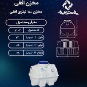 تصویر مخزن آب ۱۰۰ لیتری افقی پلاستونیک 