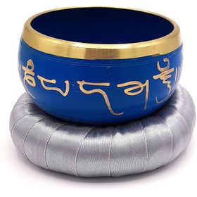 تصویر کاسه تبتی پنج بودا آبی 9cm 