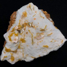 تصویر سنگ ولفنیت کلکسیونی طبیعی نارنجی رنگ Wulfenite