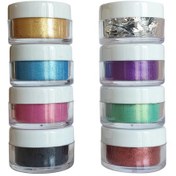 تصویر پودر رنگ رزین اپوکسی پارلا مدل mica pearl وزن 80 گرم بسته 8 عددی 