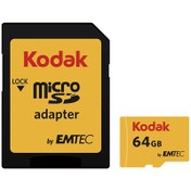 تصویر Emtec Kodak UHS-I U1 Class 10 microSDHC 64GB With Adapter 