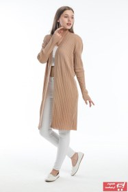 تصویر ژاکت بافتی زنانه زیبا برند Zoze Tekstil رنگ قهوه ای کد ty112935082 