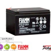 تصویر باتری یو پی اس 12 ولت 12 آمپر فیام ا FIAMM FG21201 VRLA Battery FIAMM FG21201 VRLA Battery