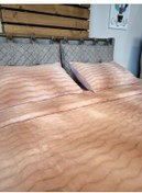 تصویر پتوی دو نفره صورتی پودر مجموعه پتو دوتایی نرم خانه رویایی Merinos 