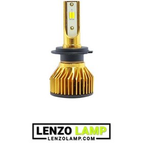 تصویر هدلایت دو رنگ لنزو مدل F35 پایه H4 