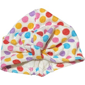 تصویر حوله کلاهی مدل توپک کلاه حوله ای