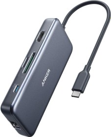 تصویر Anker [به روزرسانی] آداپتور USB C Hub ، آداپتور USB C 7 در 1 ، با 4K HDMI ، منبع تغذیه ، پورت داده USB C ، microSD و SD Card Reader ، 2 پورت USB 3.0 ، برای MacBook Pro ، Pixelbook ، XPS ا Anker USB C Hub, 341 USB-C Hub (7-in-1) with 4K HDMI, 100W Power Delivery, USB-C and 2 USB-A 5 Gbps Data Ports, microSD and SD Card Reader, for MacBook Air, MacBook Pro, XPS, and More Anker USB C Hub, 341 USB-C Hub (7-in-1) with 4K HDMI, 100W Power Delivery, USB-C and 2 USB-A 5 Gbps Data Ports, microSD and SD Card Reader, for MacBook Air, MacBook Pro, XPS, and More