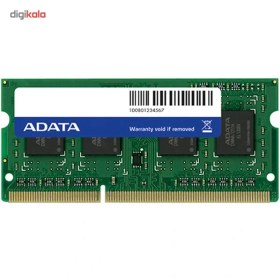 تصویر رم لپ تاپ ای دیتا مدل DDR3L 1600MHz ظرفیت 4 گیگابایت 