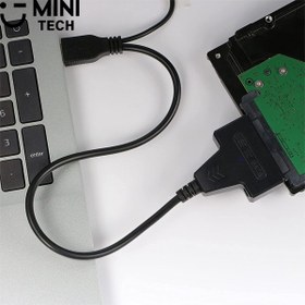 تصویر تبدیل USB3.0 به ساتا + برق 12ولت مینی تک 